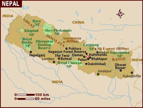 Nepal map